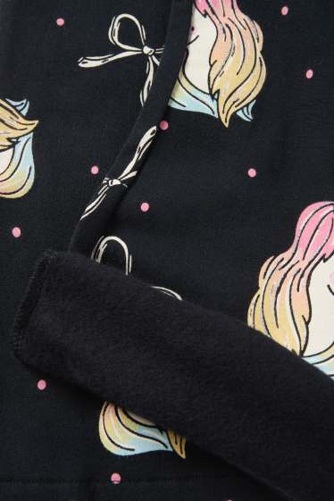 Enfants filles - Poney - ensemble - sweat et flared leggings - 2 pièces - noir / rose