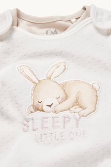 Baby: meisjes - Konijntje - boxpakjeset - 2-delig - crème wit