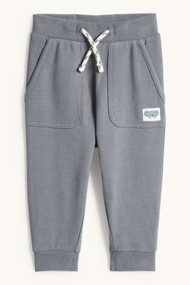 Miminka - chlapci - Medvídek koala - teplákové kalhoty pro miminka - šedá