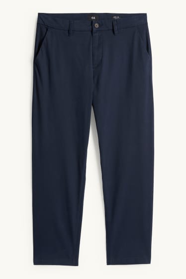 Pánské - Kalhoty chino - tapered fit - tmavomodrá