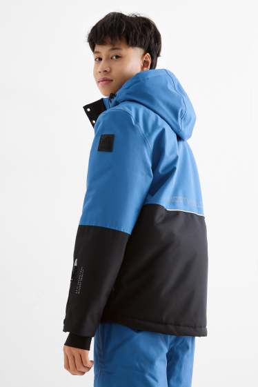 Copii - Băieți - Geacă de schi cu glugă - impermeabilă - albastru