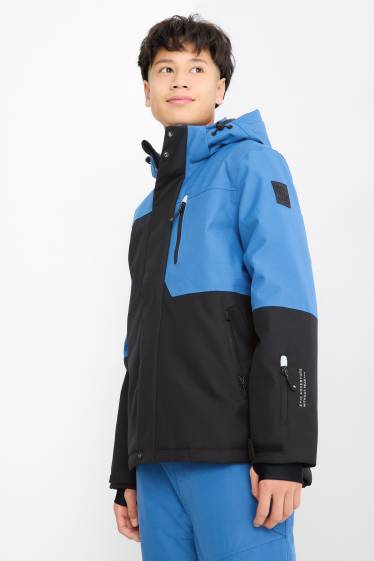Copii - Băieți - Geacă de schi cu glugă - impermeabilă - albastru