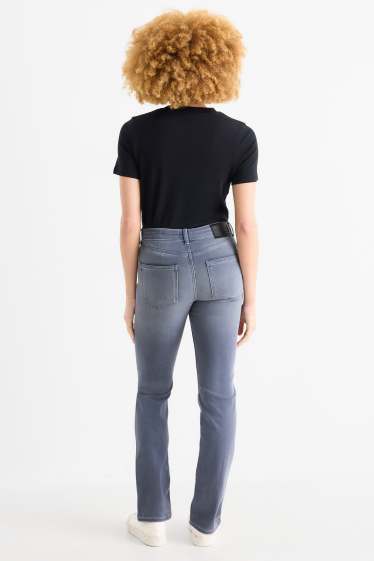 Damen - Straight Jeans - Mid Waist - helljeansgrau