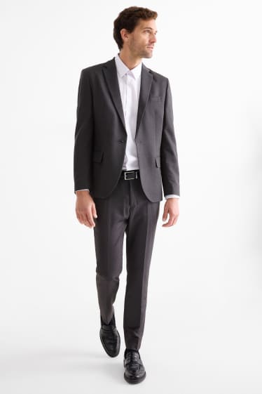 Hommes - Pantalon de costume - slim fit - Flex - gris foncé
