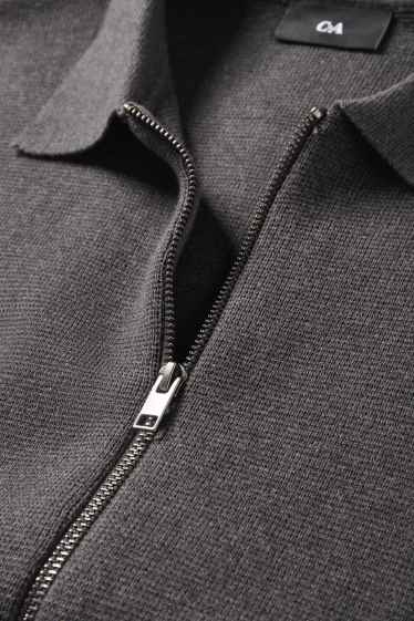 Hommes - Gilet en maille - gris foncé