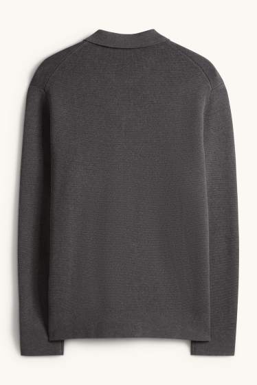 Hommes - Gilet en maille - gris foncé