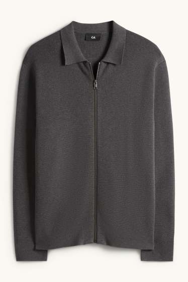 Hommes - Gilet en maille - gris foncé