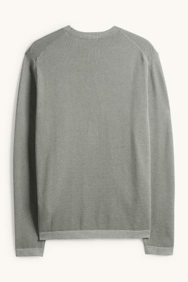 Uomo - Maglione - tramato - verde