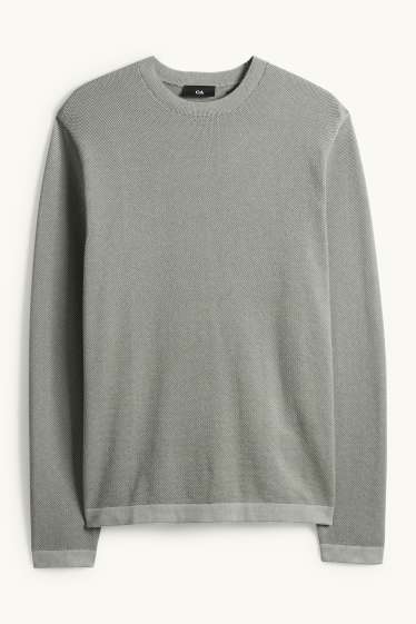 Uomo - Maglione - tramato - verde