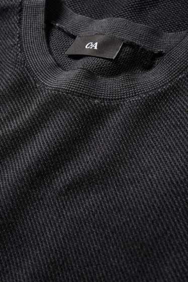 Men - Jumper - textured - black