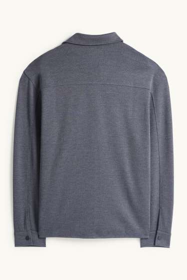 Hombre - Sobrecamisa - relaxed fit - Kent - azul oscuro