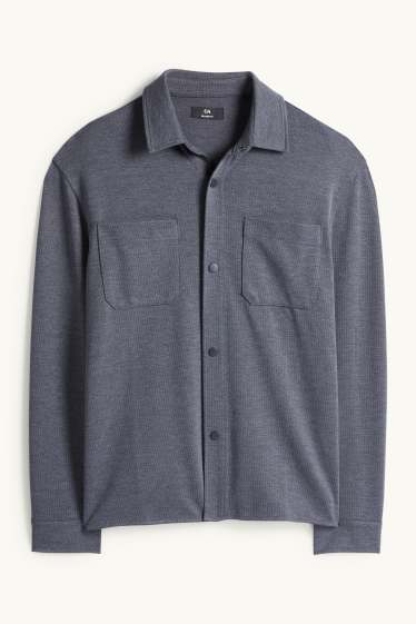Hombre - Sobrecamisa - relaxed fit - Kent - azul oscuro