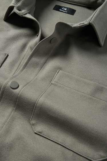 Uomo - Giacca a camicia - relaxed fit - collo all'italiana - verde