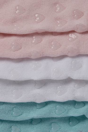 Kinderen: meisjes - Set van 3 paar - dieren - warme antislipsokken met motief - roze