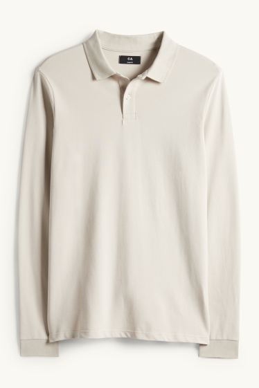 Herren - Poloshirt - Slim Fit - hellbeige