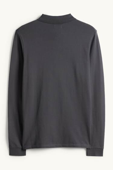 Home - Polo - slim fit - gris fosc