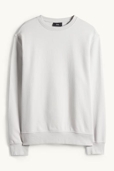 Bărbați - Bluză de molton - gri deschis