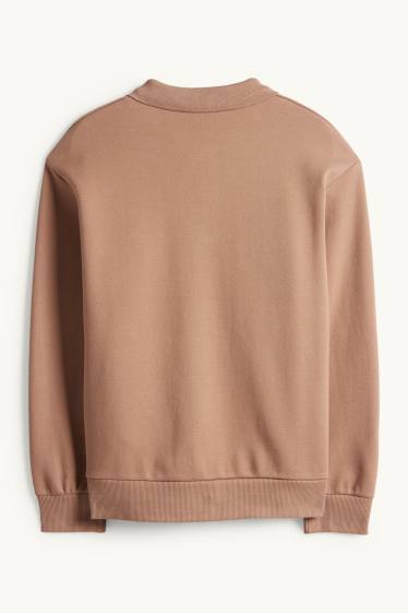 Děti - chlapci - Mikina - strukturovaná - hnědá