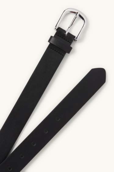 Femei - Curea - imitație de piele - negru