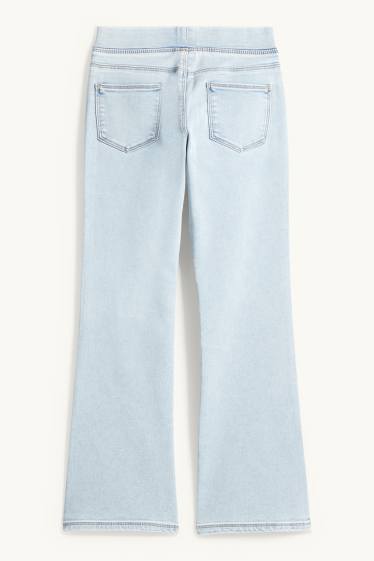 Enfants filles - Flared legging - jean bleu clair