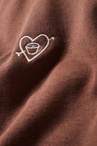 Femei - Bluză de molton - maro