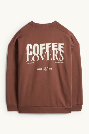 Femei - Bluză de molton - maro