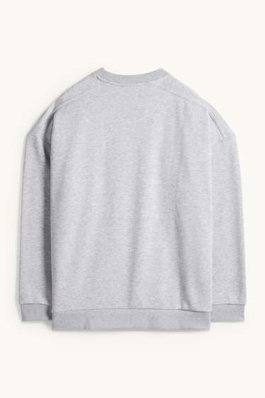 Dámské - Mikina - New York - světle šedá-žíhaná