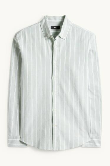 Herren - Hemd - Regular Fit - Button-down - gestreift - mintgrün