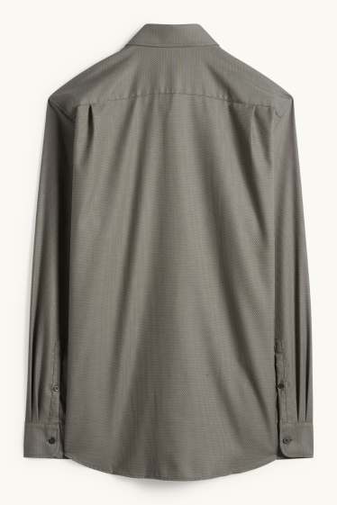 Herren - Businesshemd - Regular Fit - Kent - bügelfrei - strukturiert - grün