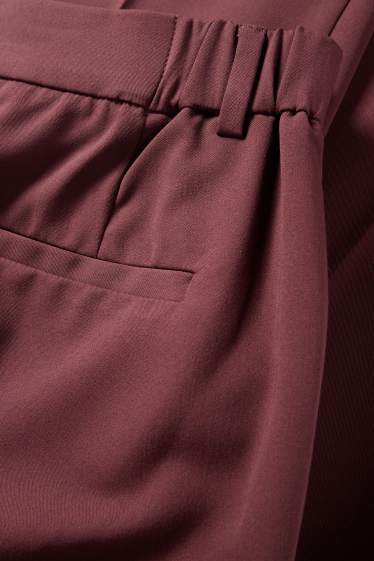Dames - Business-broek - mid waist - cigarette fit - bordeaux