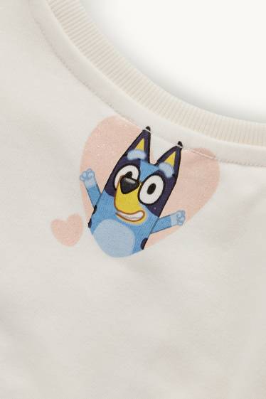 Copii - Fete - Bluey - set - bluză de molton și colanți evazați - 2 piese - alb-crem