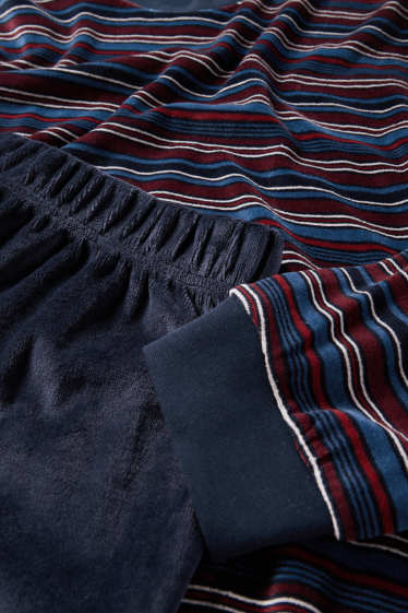 Bărbați - Pijama de iarnă - albastru închis