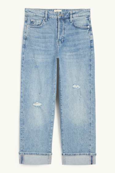 Damen - Boyfriend Jeans - Mid Waist - LYCRA® - jeansblau