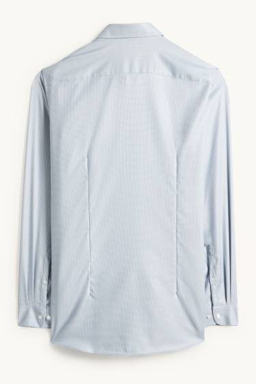 Hommes - Chemise de bureau - slim fit - col cutaway - facile à repasser - bleu clair