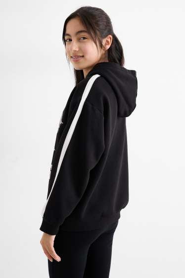 Bambine - Lilo & Stitch - felpa con cappuccio natalizia - nero