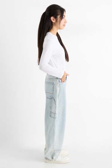 Children Girls - Balloon jeans - denim-light blue