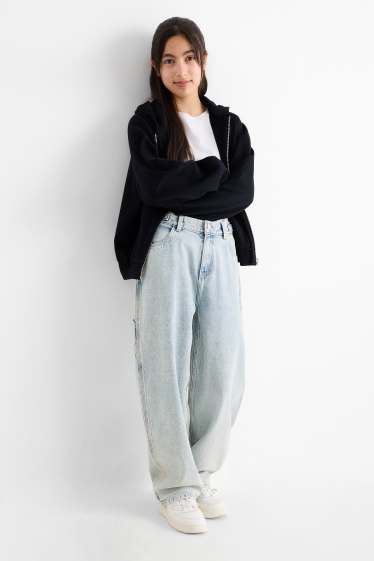 Children Girls - Balloon jeans - denim-light blue