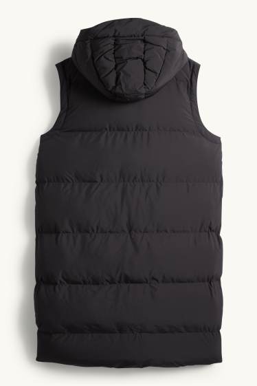Mujer - Chaleco acolchado con capucha - hidrófugo - negro