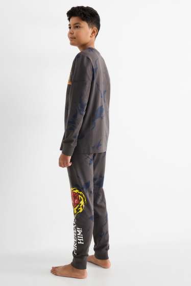 Bambini - Stranger Things - pigiama - 2 pezzi - fantasia - grigio scuro