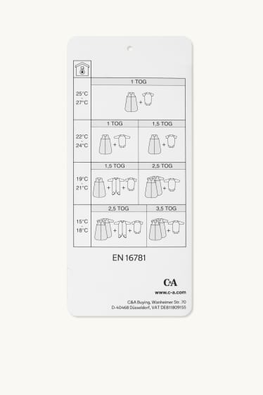 Unisexe - Oursons - gigoteuse - 0-6 mois - blanc / beige