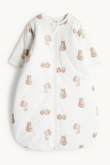 Unisexe - Oursons - gigoteuse - 0-6 mois - blanc / beige