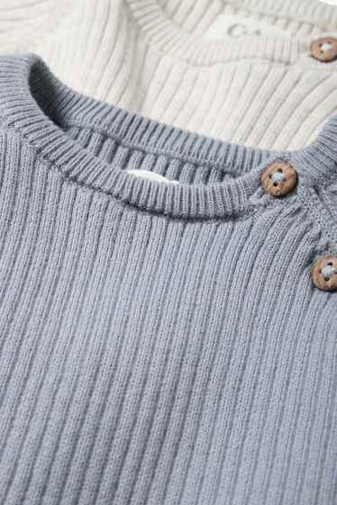 Baby Boys - Multipack of 2 - baby jumper - ribbed - gray