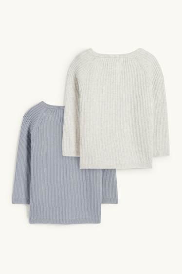 Baby Boys - Multipack of 2 - baby jumper - ribbed - gray