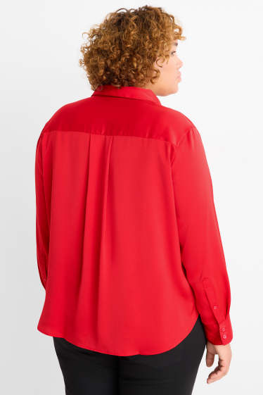 Donna - Blusa in raso - rosso