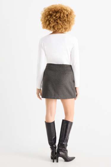 Dona - Minifaldilla - gris fosc