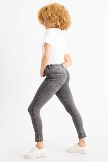 Femei - Skinny jeans - talie înaltă - fibră LYCRA® ADAPTIV - denim-gri