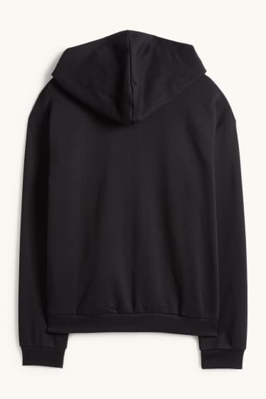 Damen - Sweatjacke mit Kapuze - schwarz
