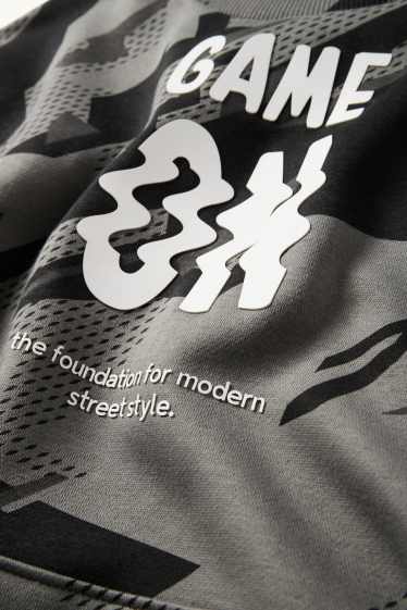 Children Boys - Sweatshirt - patterned - gray / black