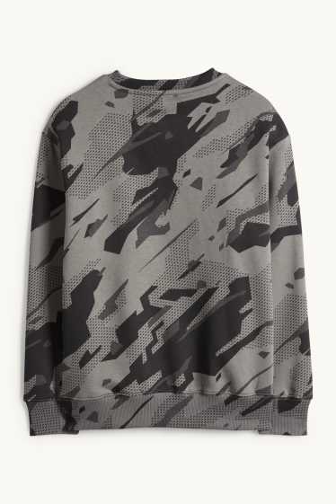 Children Boys - Sweatshirt - patterned - gray / black