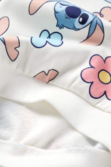 Kinder Mädchen - Lilo & Stitch - Sweatshirt - geblümt - cremeweiss